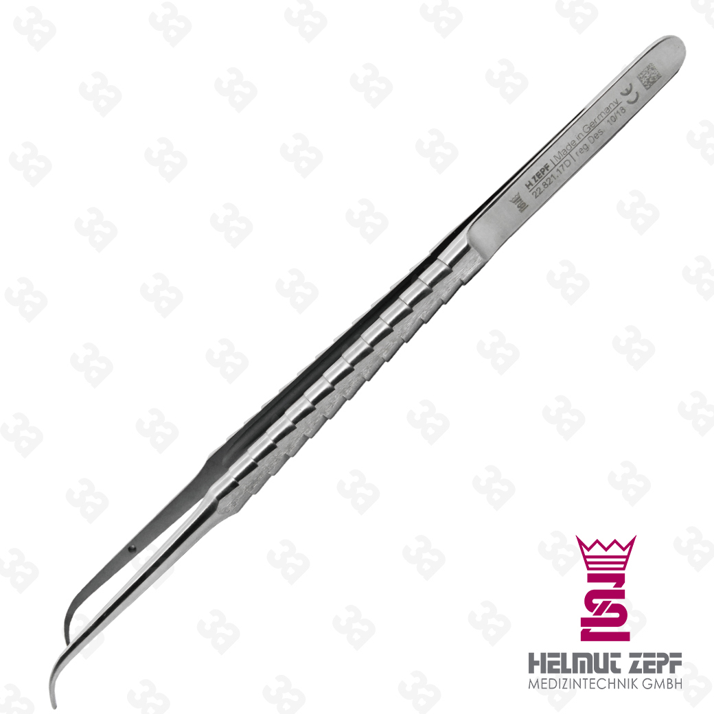Micro Tissue Forceps 1x2 teeth Diamond-Tiped