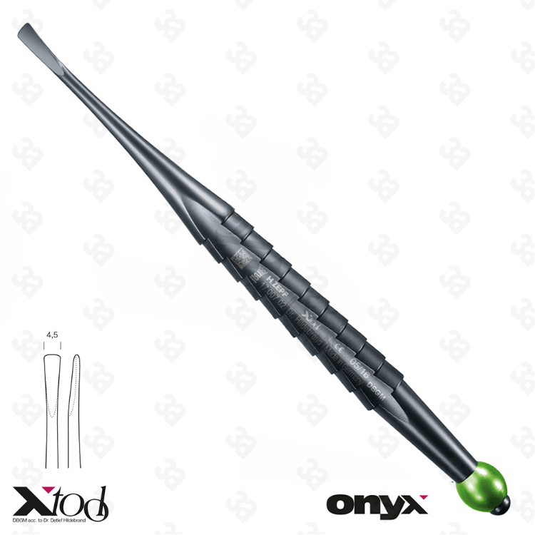 X-LUXA-TOOL-2 ELEVATOR, STRAIGHT 4,5MM, WITH GREEN ID.-BALL ROOT ELEVATOR