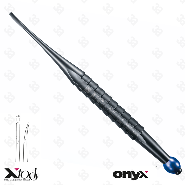 X-LUXA-TOOL-3 ELEVATOR, CURVED 2,5MM WITH BLUE ID.-BALL ROOT ELEVATOR