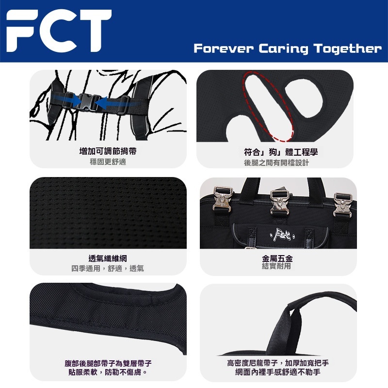 Lunamia | 麓納美 狗狗無壓橫背帶 雙體工學久背不累