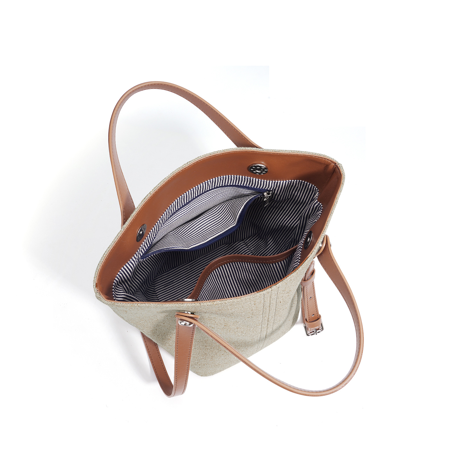 NOZOMI｜望美 棉麻水桶包 兩用式揹帶可拎起可挎