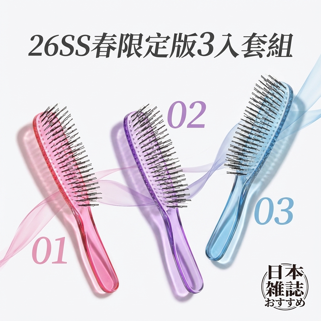 NOZOMI｜望美 光琉璃梳 清潔 按摩 生髮蓬鬆梳