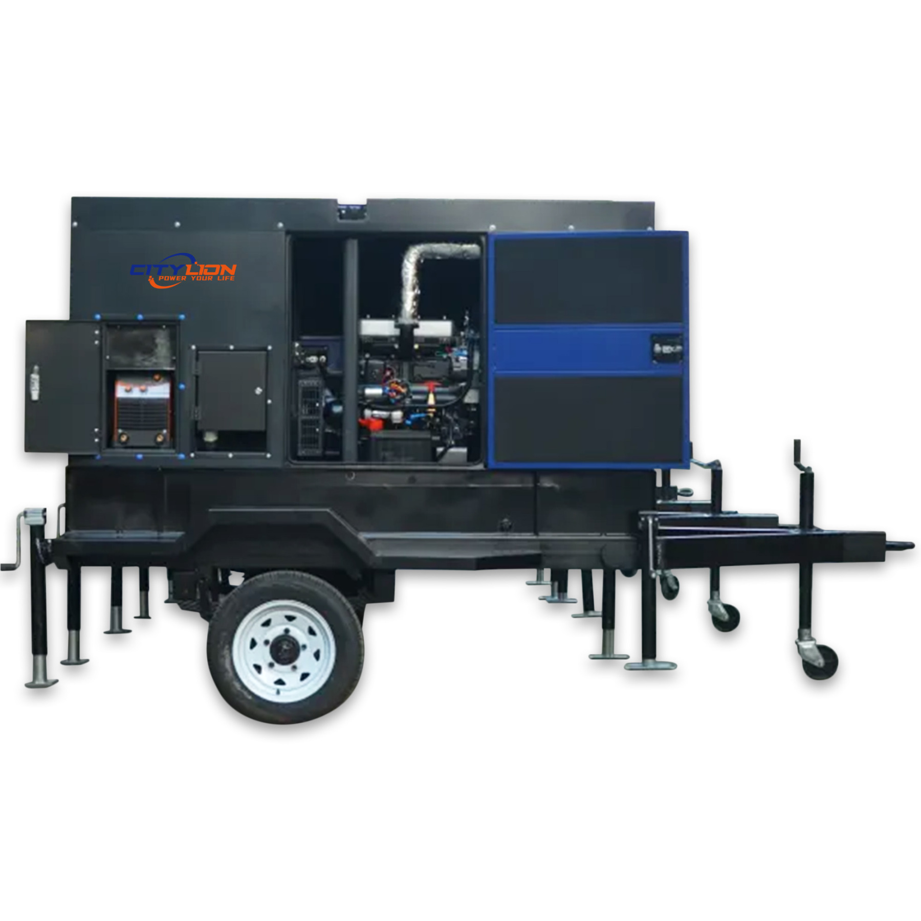 High Standard Portable Standby Genset 3Phase 120kW 150kW 200kW Trailer Type Silent Diesel Generator-CITYLION  |  power your life