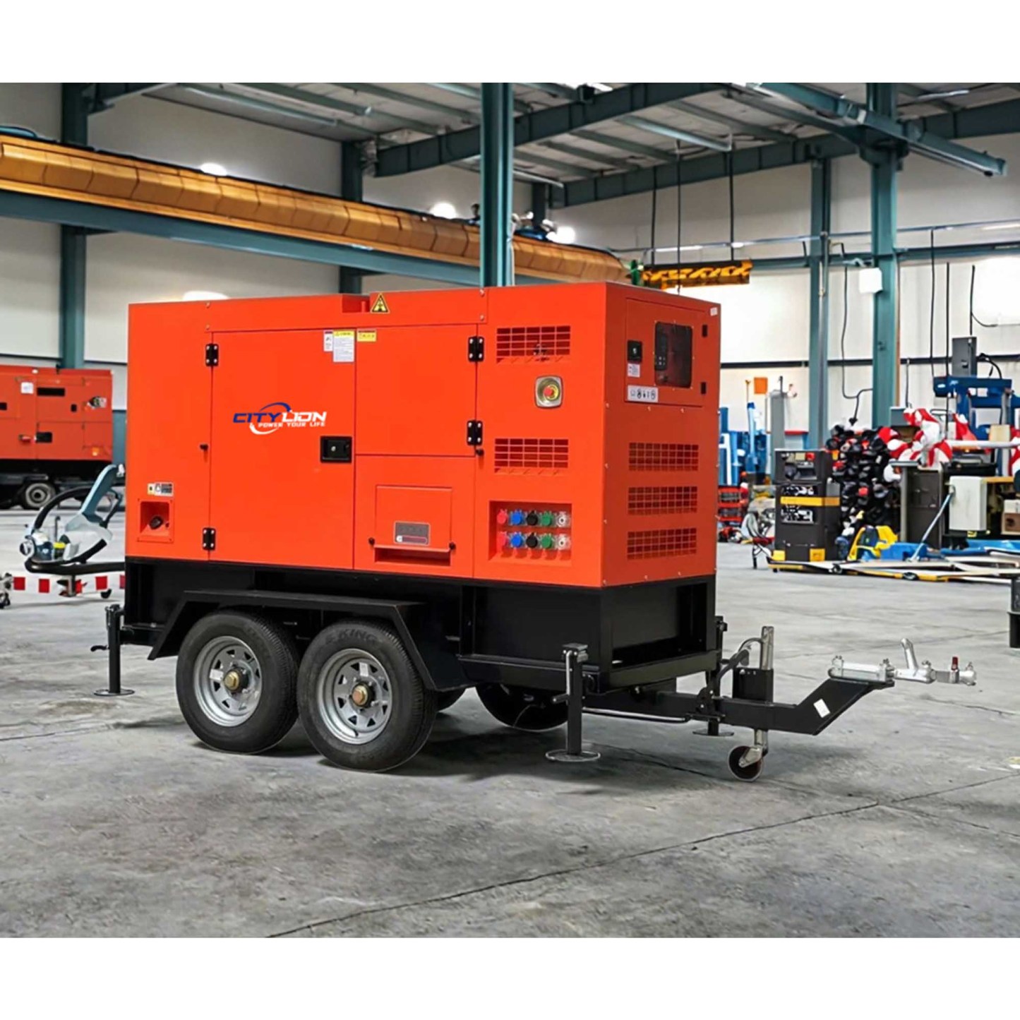 OEM/ODM Trailer Genset 3 Phase 50KW 60KW 80KW 100KW Portable Silent Diesel Generator-CITYLION  |  power your life