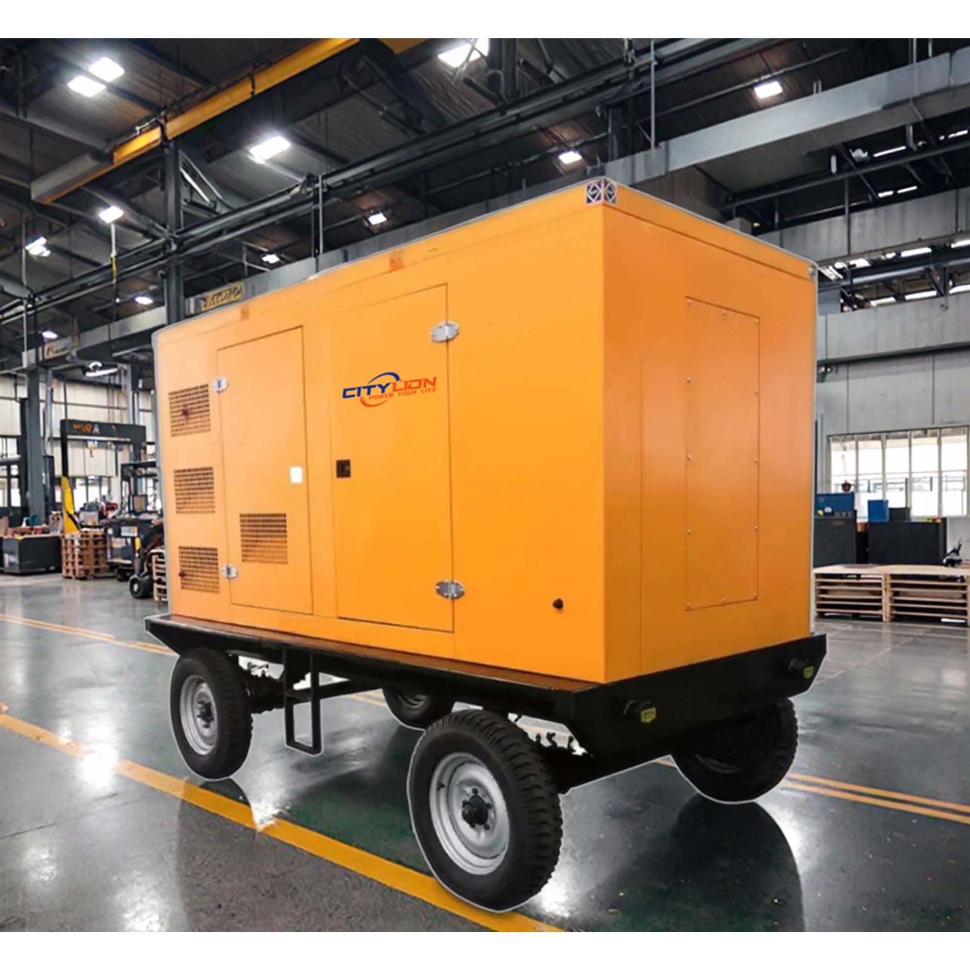 OEM/ODM Trailer Genset 3 Phase 50KW 60KW 80KW 100KW Portable Silent Diesel Generator-CITYLION  |  power your life
