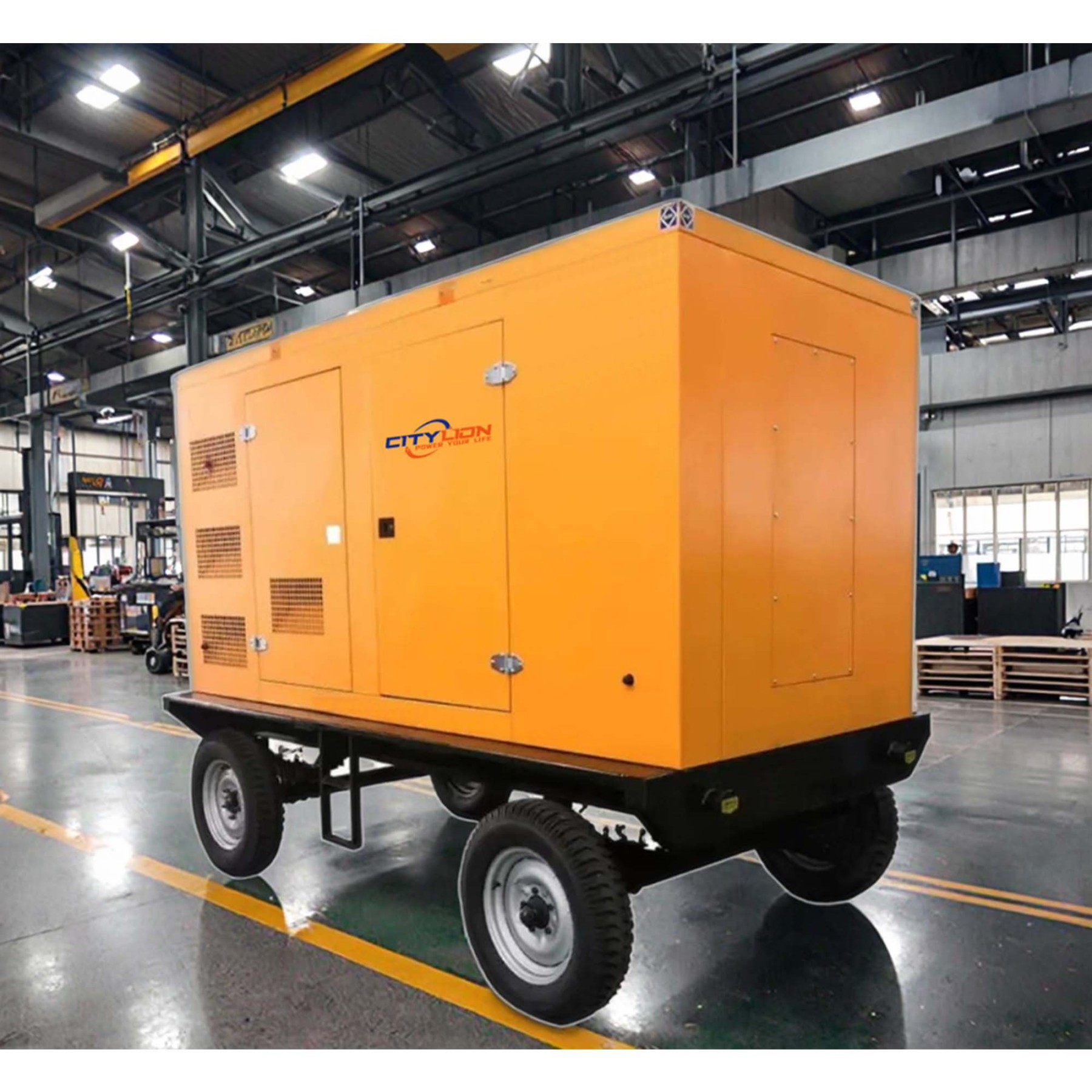 OEM/ODM Trailer Genset 3 Phase 50KW 60KW 80KW 100KW Portable Silent Diesel Generator-CITYLION  |  power your life