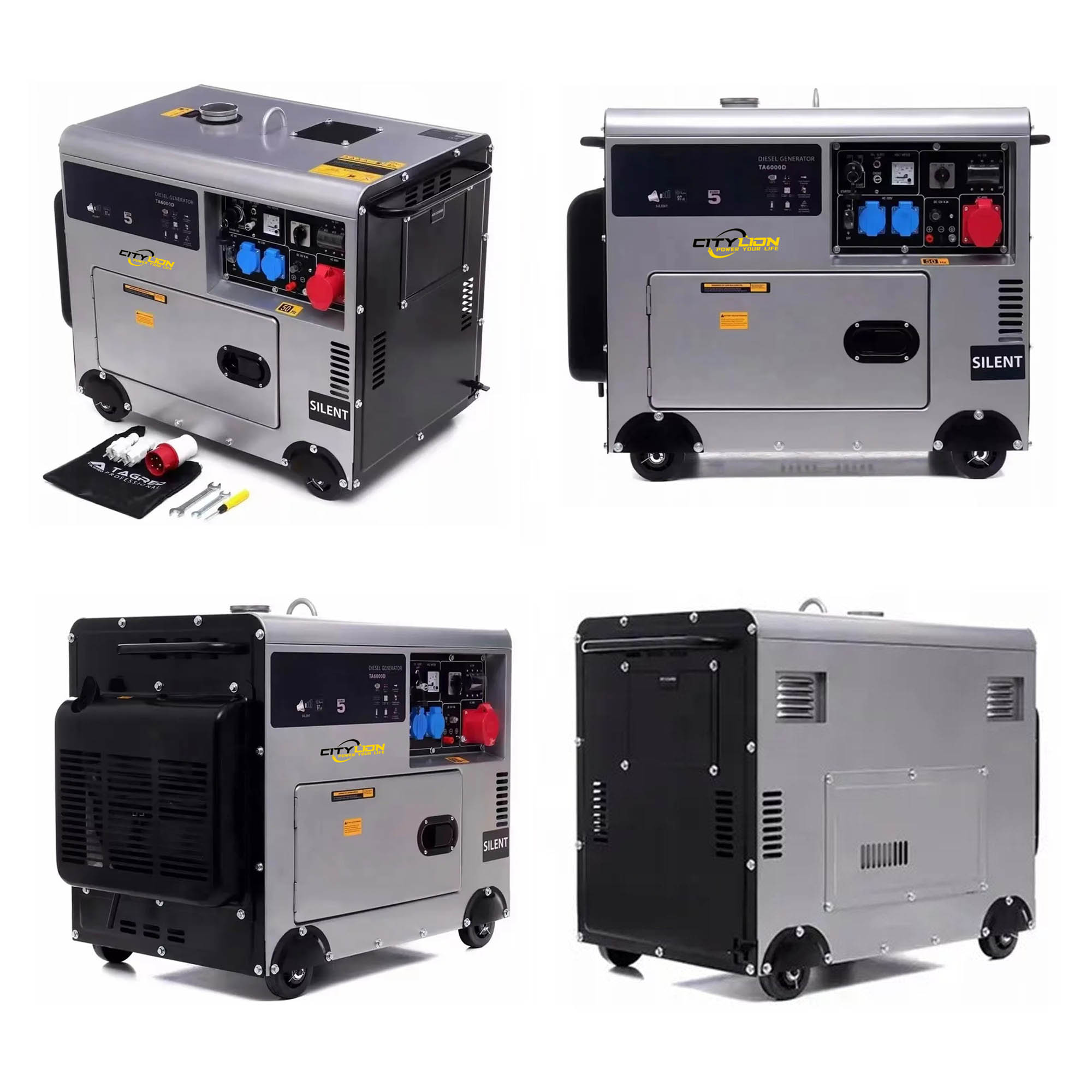 Super Silent Genset Portable Diesel Generator 3kW 5kW 6kW 7kW 7.5kW 8.5kW 10kW Standby Power-CITYLION  |  power your life
