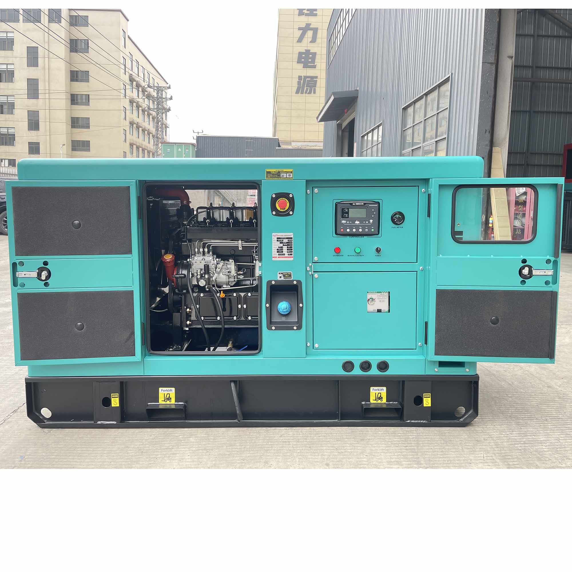 Factory Sale ATS Brushless Alternator Genset 15-50kVA 12-40kW Silent Diesel Generator