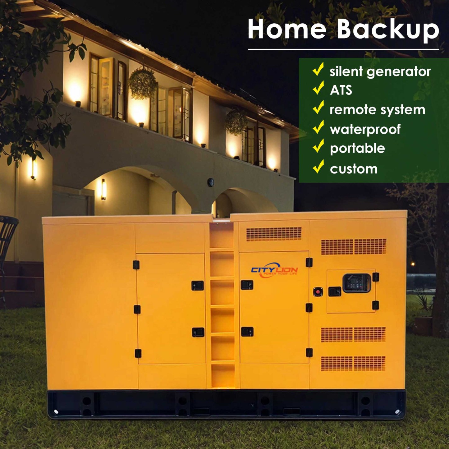 Custom 300-500kVA Brushless Alternator Power Generator 240kW 280kW 300kW 400kW Silent Diesel Generator for Remote Area-CITYLION  |  power your life