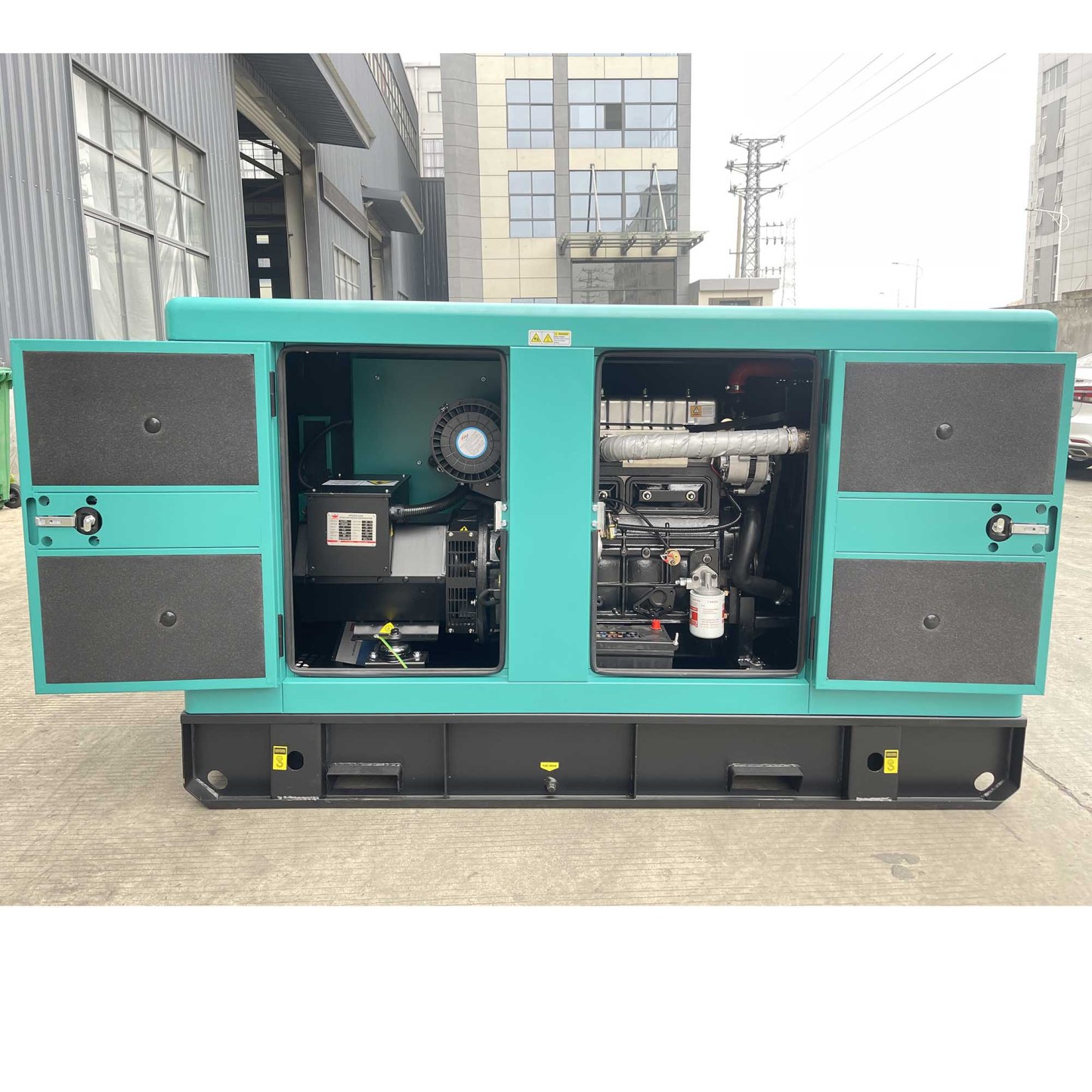 Factory Sale ATS Brushless Alternator Genset 15-50kVA 12-40kW Silent Diesel Generator