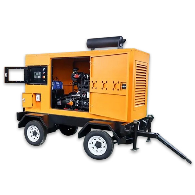 Custom Portable Trailer Genset, 12kW 16kW 20kW 24kW 32kW 40kW Water Cooled Silent Diesel Generator with Wheels-CITYLION  |  power your life