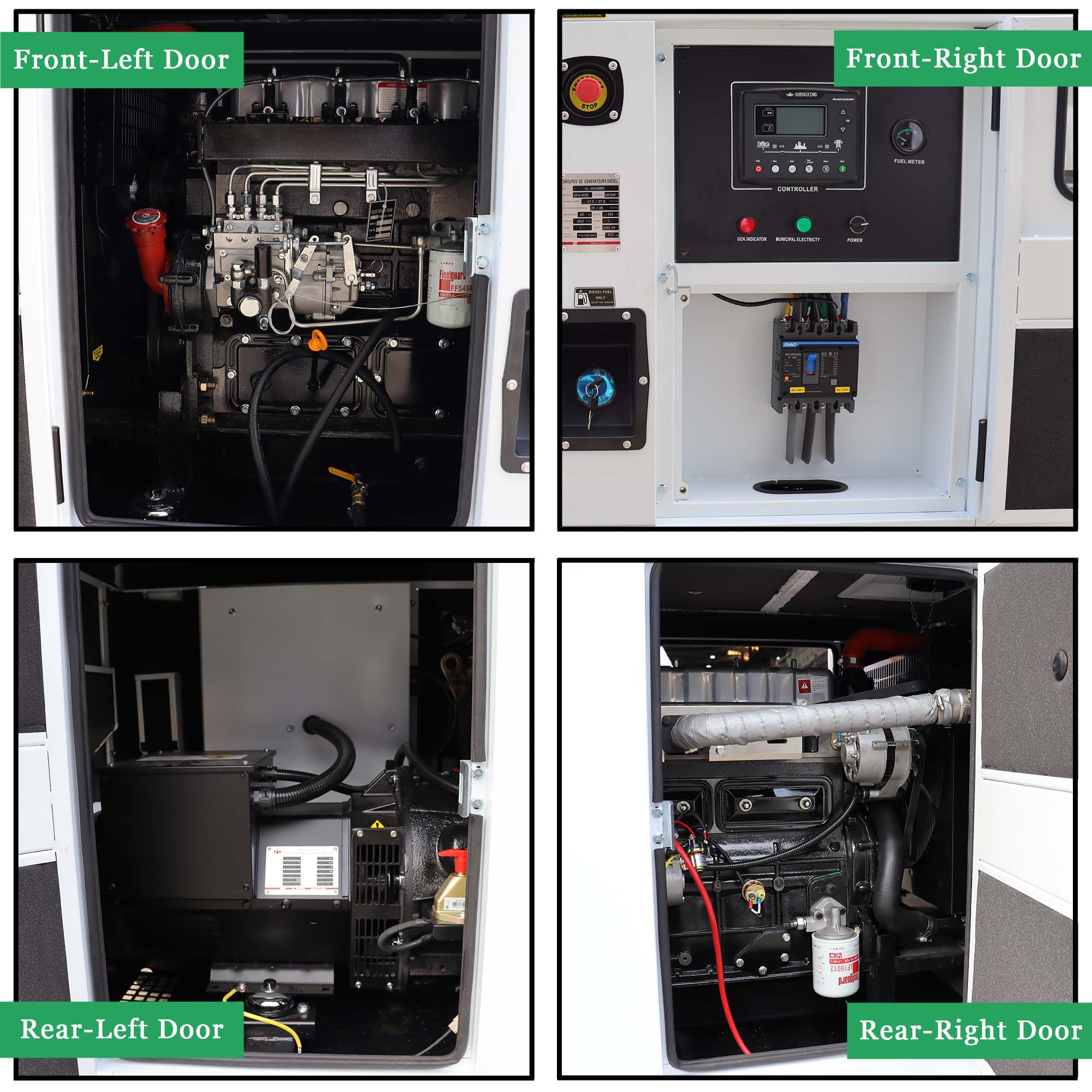 High Quality Stby 4 Cylinder Generator Set 12-40kW Silent Diesel Generator for Remote Area