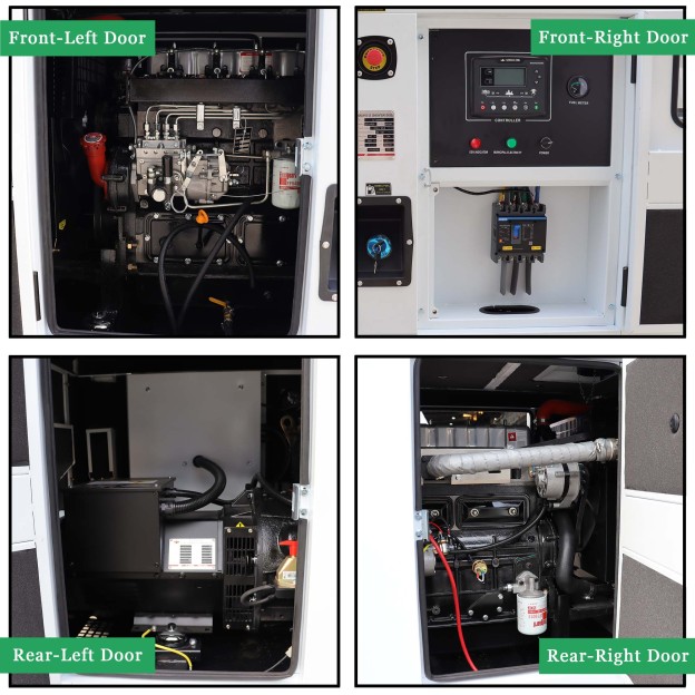 High Quality Stby 4 Cylinder Generator Set 12-40kW Silent Diesel Generator for Remote Area