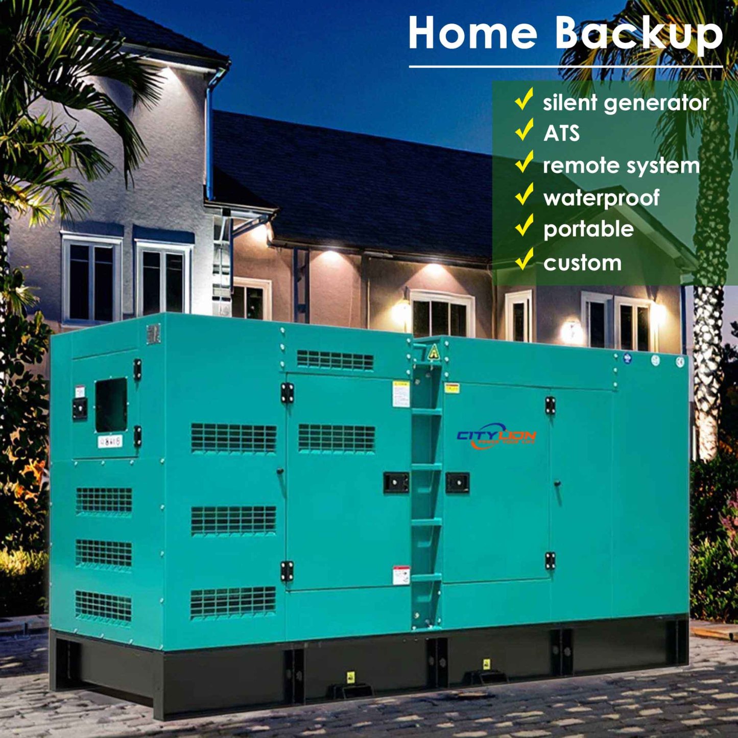 OEM/ODM 500-1000kVA Auto Remote Start Inverter Genset 450-800kW Silent Diesel Generator for Remote Area-CITYLION  |  power your life