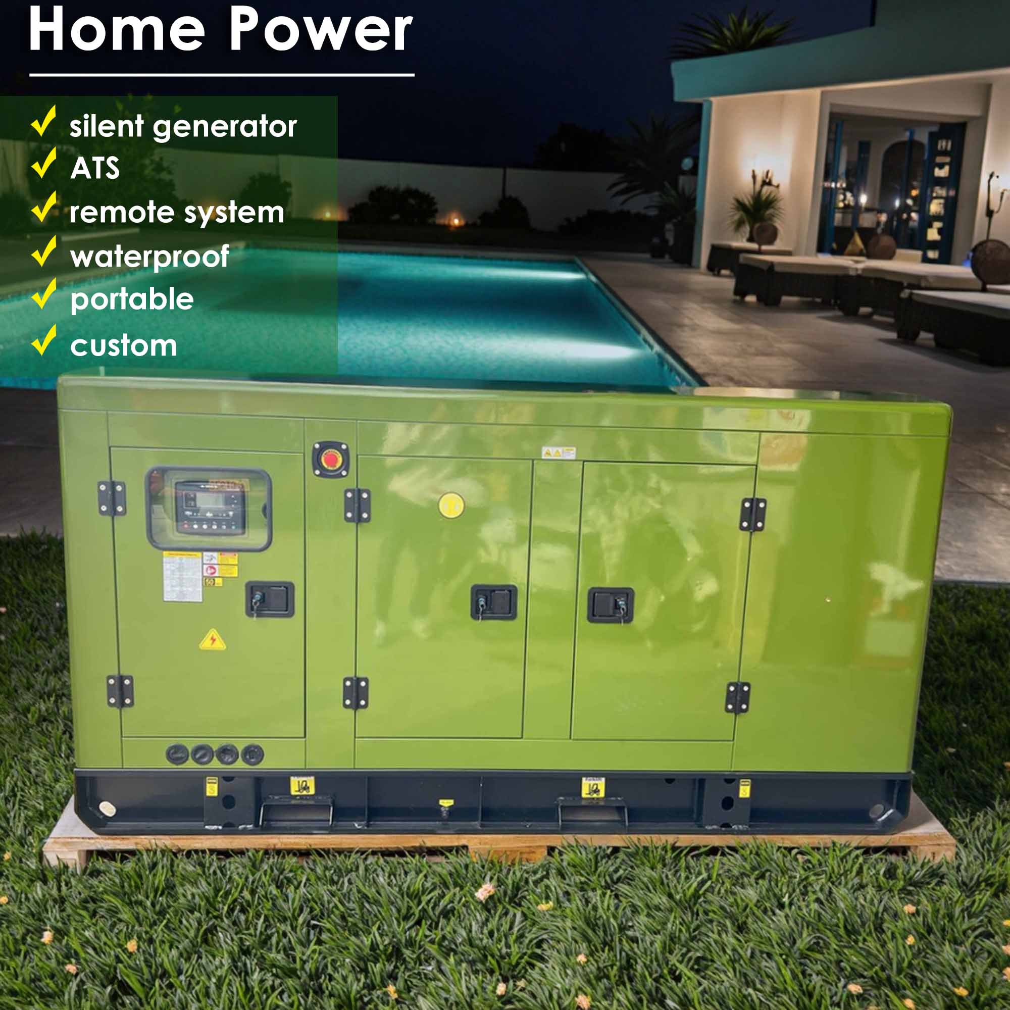 Hot Sale Waterproof Single Phase 3Phase 65-125kVA Generators for Home 50-100kW Silent Diesel Generator for Emergency Power-CITYLION  |  power your life