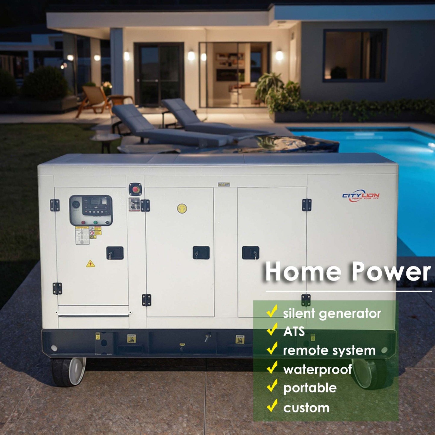 Hot Sale ATS Brushless Alternator 120-200kW Generator Set 150kVA 188kVA 250kVA Silent Diesel Generator for Remote Area-CITYLION  |  power your life