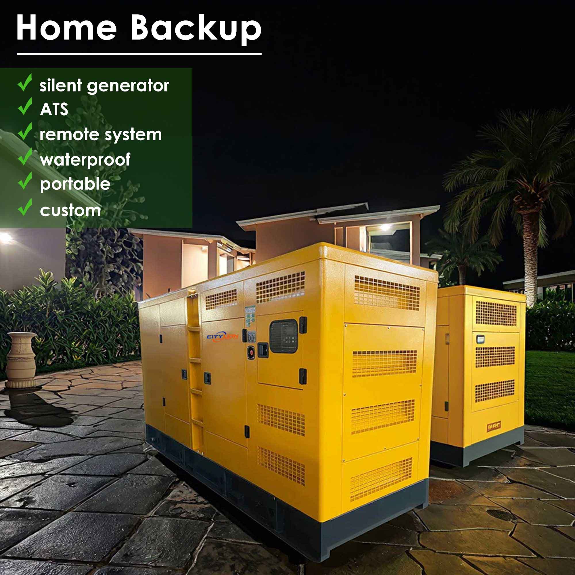 Factory Direct Stby 500-1000kVA Electric Plant 450kW 500kW 600kW 800kW Silent Diesel Generator for Emergency Power-CITYLION  |  power your life