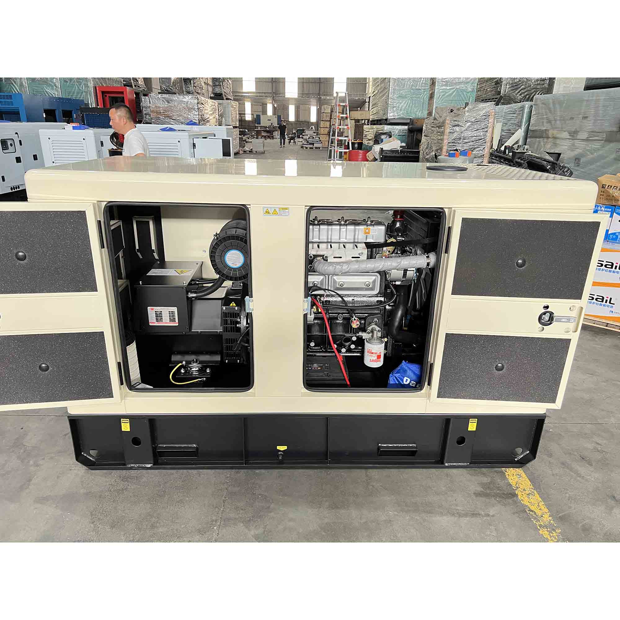Hot Sale Standby 3 Phase Generating Power 15kVA 20kVA 25kVA 30kVA 40kVA 50kVA Silent Diesel Generator for Commercial Use