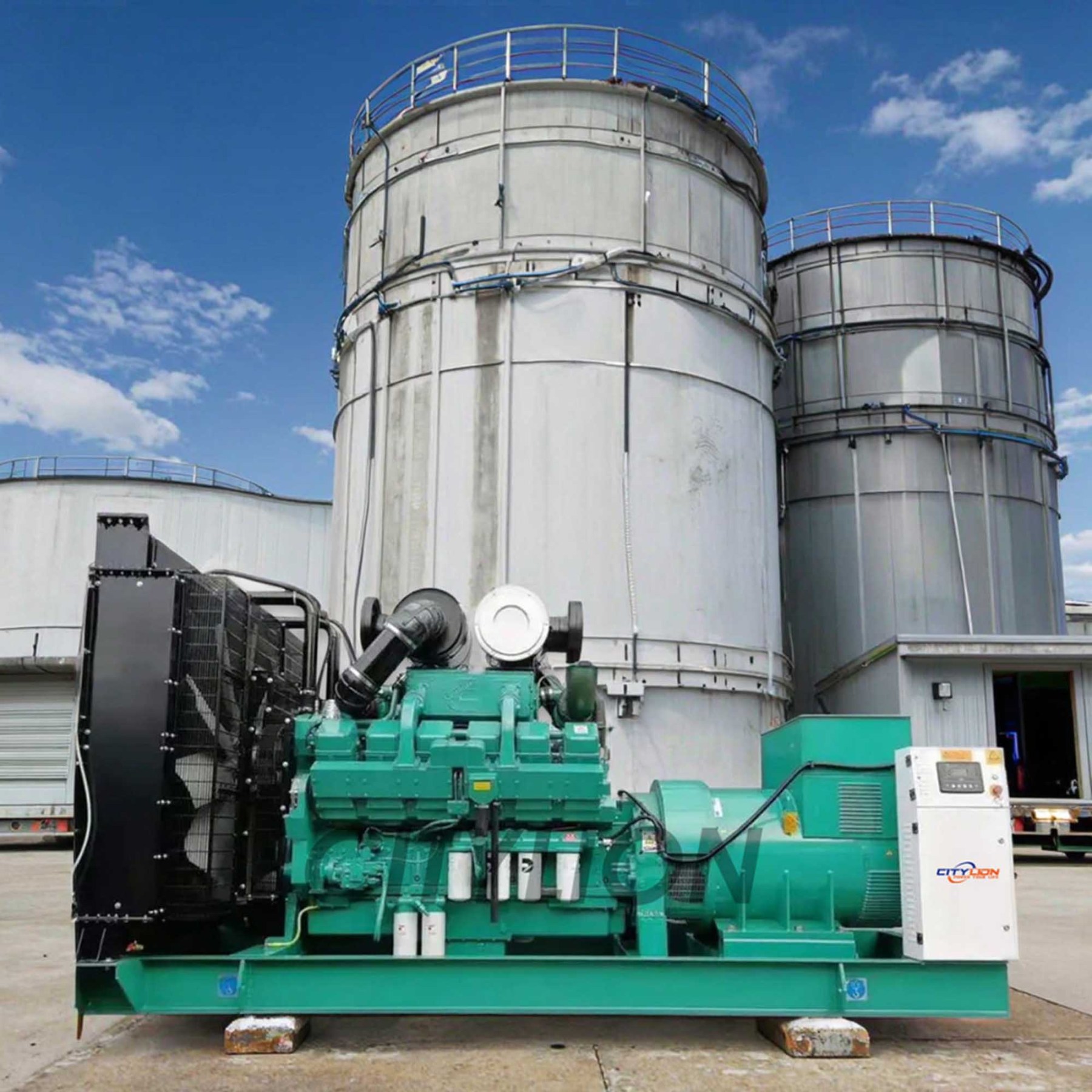 Custom 3/1 Phase 120kW 150kW 200kW Open Diesel Generator, 150-250kVA Water Cooled Standby Genset-CITYLION  |  power your life