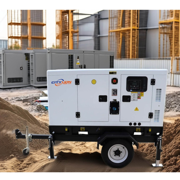 Hot Sale Mobile Water Cooled Genset, 12kW 16kW 20kW 24kW 32kW 40kW Trailer Type Silent Diesel Generator with 2 Wheels-CITYLION  |  power your life