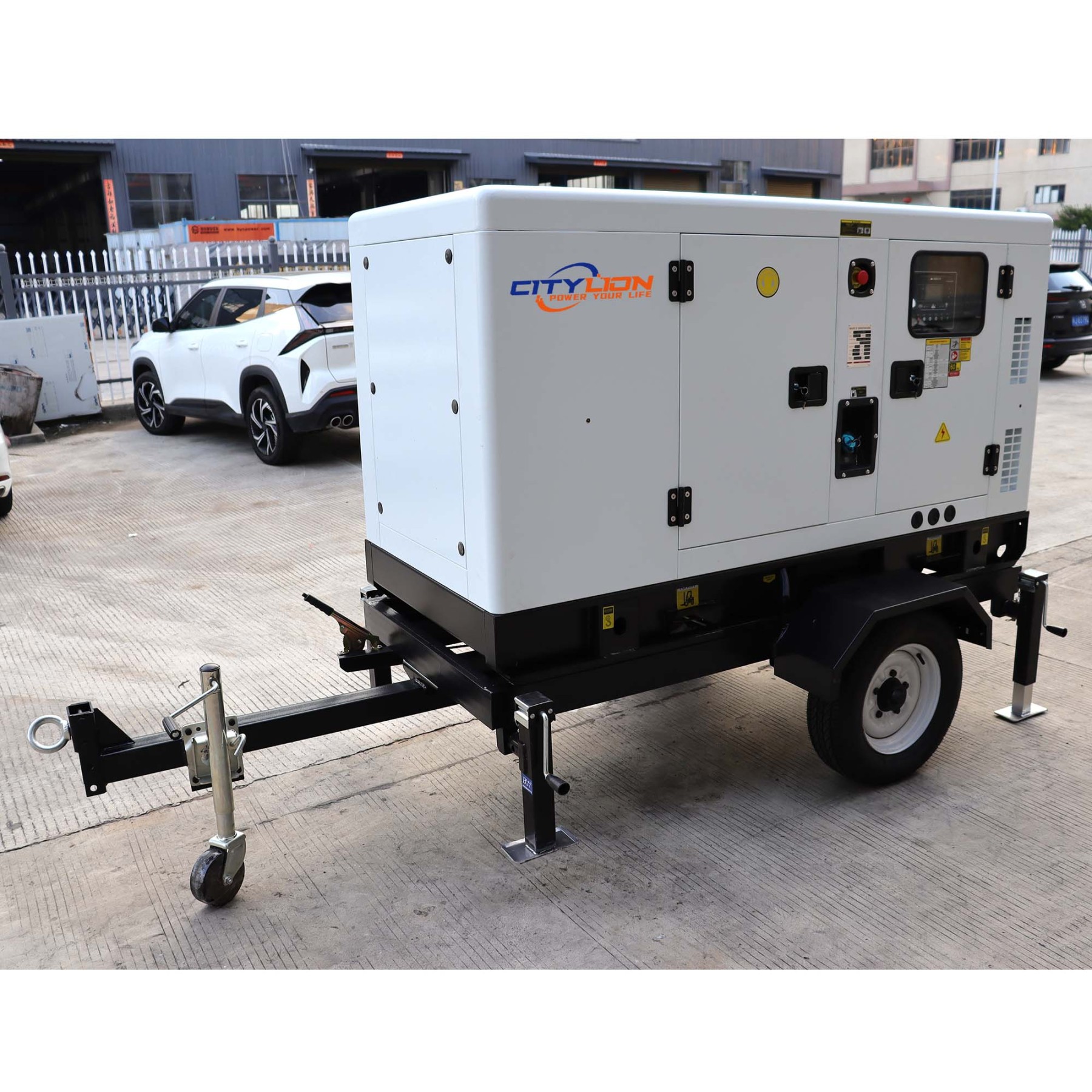 Hot Sale Mobile Water Cooled Genset, 12kW 16kW 20kW 24kW 32kW 40kW Trailer Type Silent Diesel Generator with 2 Wheels-CITYLION  |  power your life