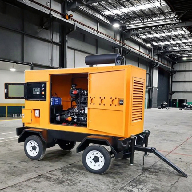 Custom Portable Trailer Genset, 12kW 16kW 20kW 24kW 32kW 40kW Water Cooled Silent Diesel Generator with Wheels-CITYLION  |  power your life