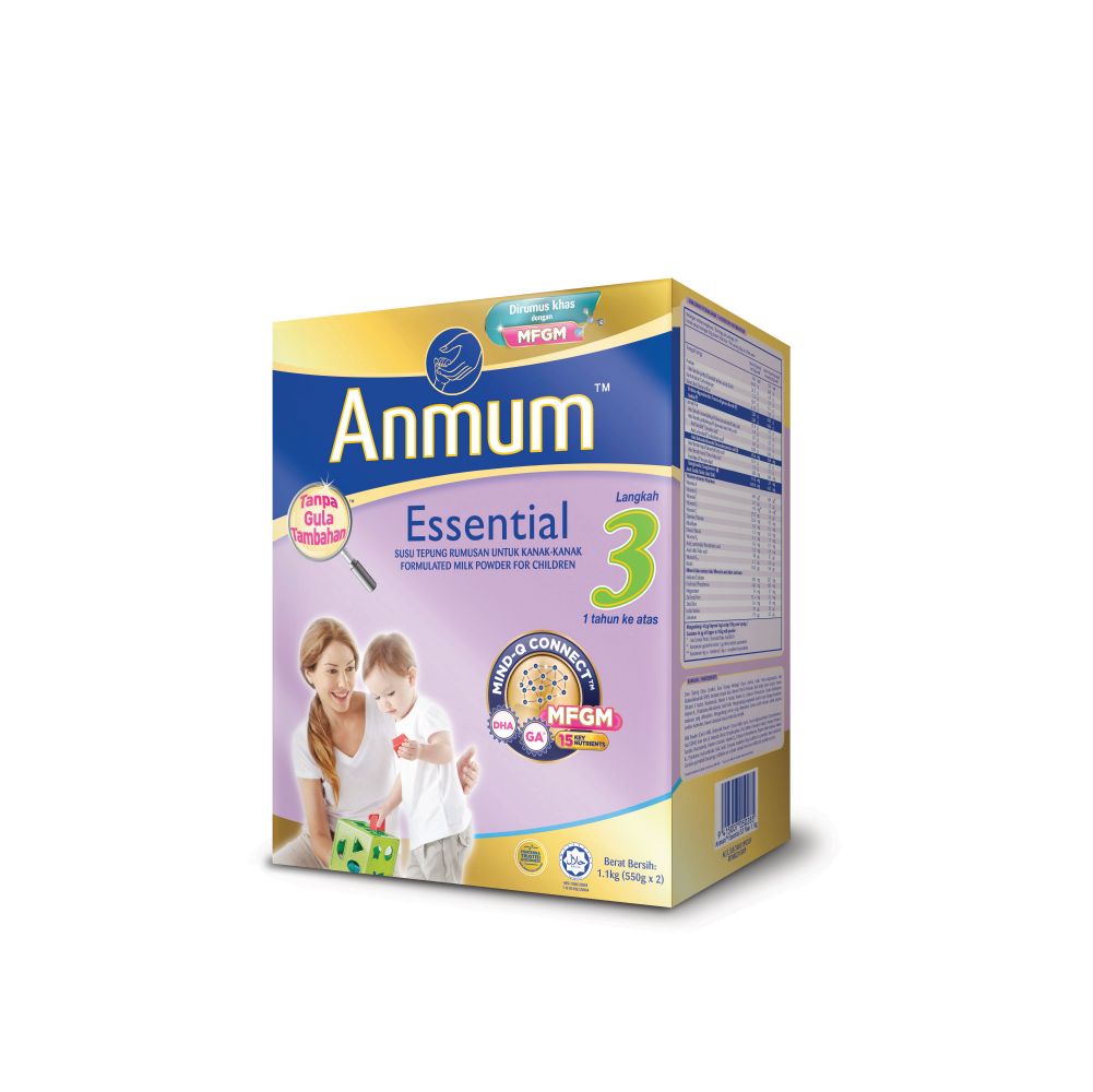 ANMUM ESSENTIAL S3 [1YR+] 1.1KG PLAIN (NEW)