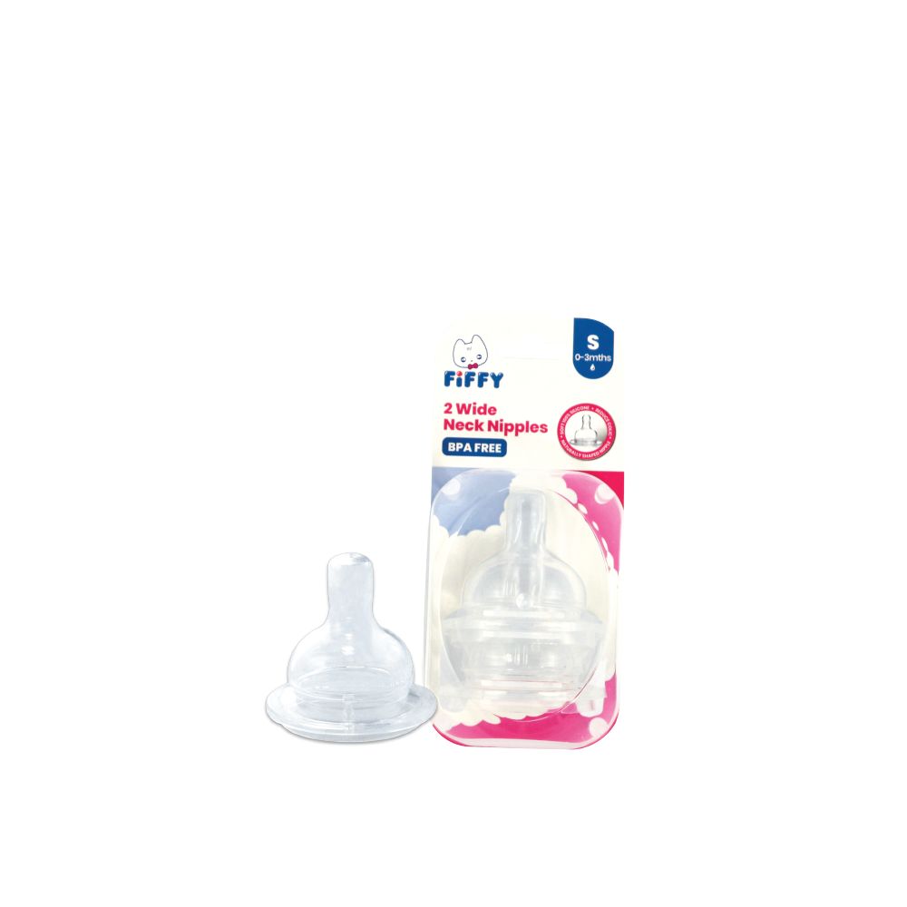 FIFFY 2PCS WIDE NECK NIPPLE