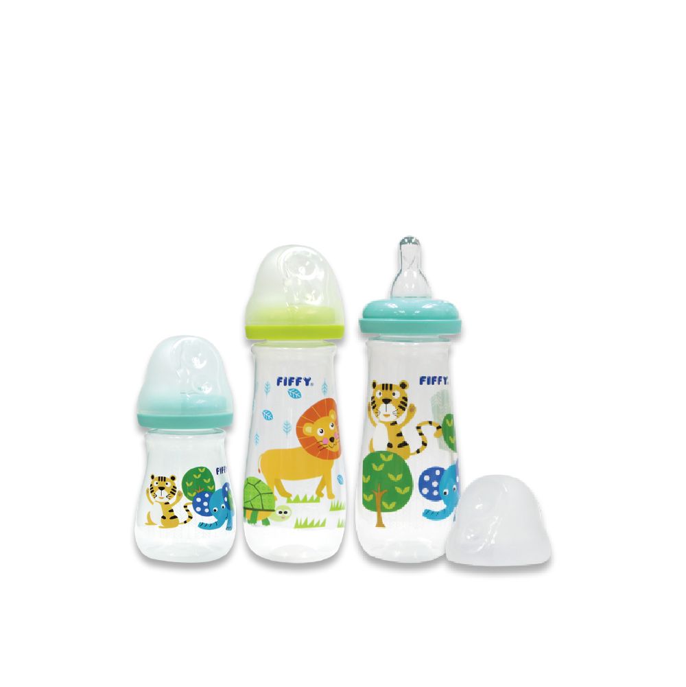 Fiffy Polypropylene Standard Round Bottle - Assorted Design (250ml x 2 Bottles + 125ml x 1 Bottle)