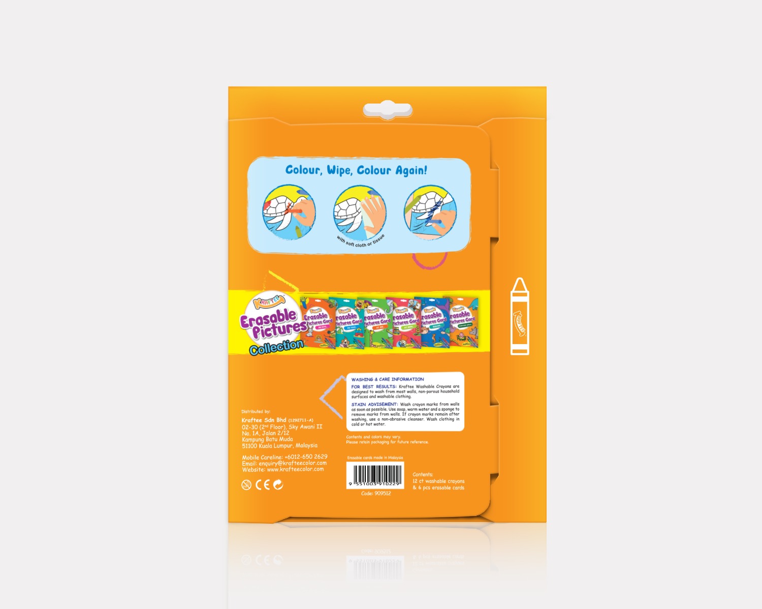 KRAFTEE ERASABLE PICTURES CARD SEALIFE
