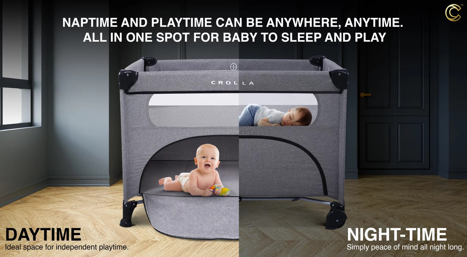 playdate(訳あり品) CROLLA ALLY PLAYPEN TIFFANY BLUE – Manjaku Baby Mall