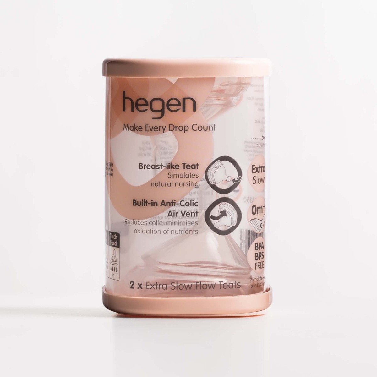 Hegen Anti-Colic Teat - Extra Slow Flow 2' (Model: 12205205)