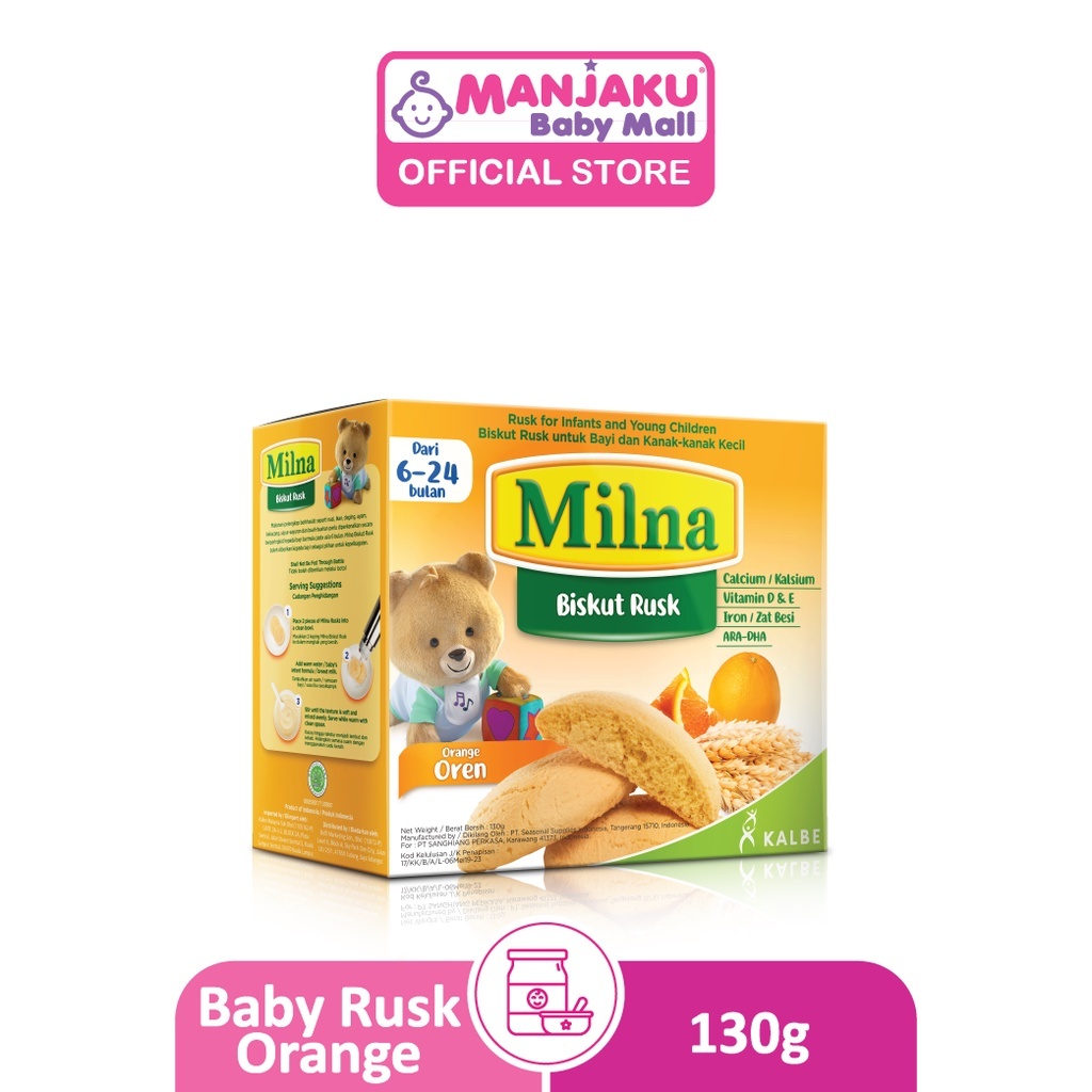 MILNA BABY RUSK-ORANGE 130G