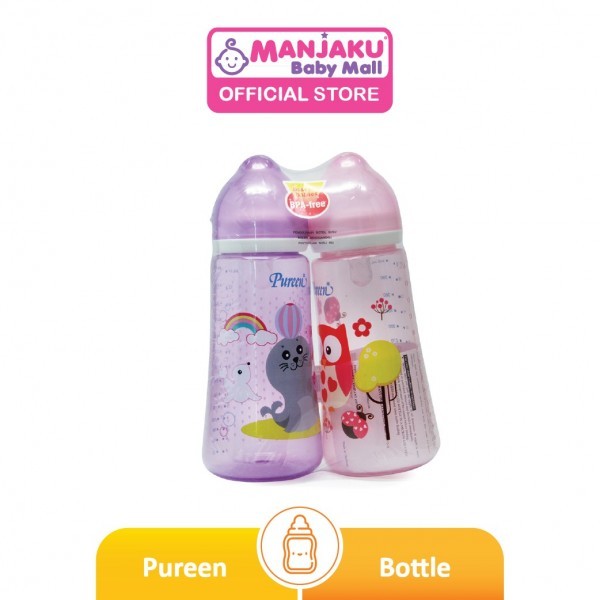 Pureen Promo Pack - 2 x 14oz Wide Neck Bottles (Assorted Colors)