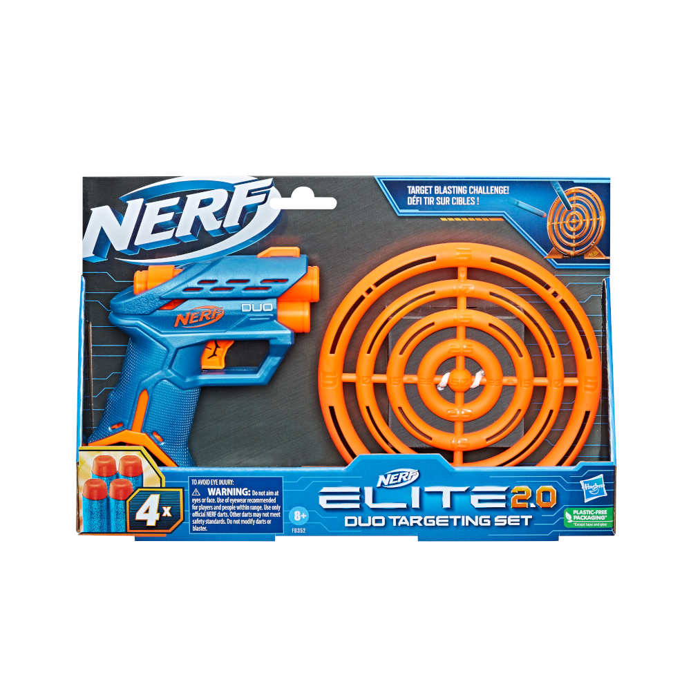Nerf Elite 2.0 Duo Targeting Set with Blaster Gun and Target Board (Model:F6352)