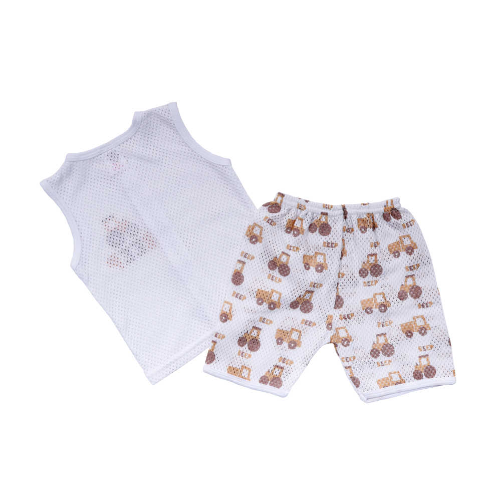 Baby Hippo Infant Eyelet Suitset HBS0224-21022 - Brown