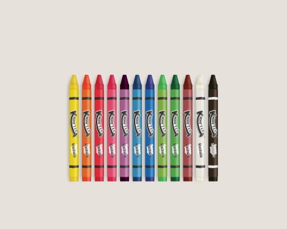 KRAFTEE 12CT WASHABLE CRAYONS