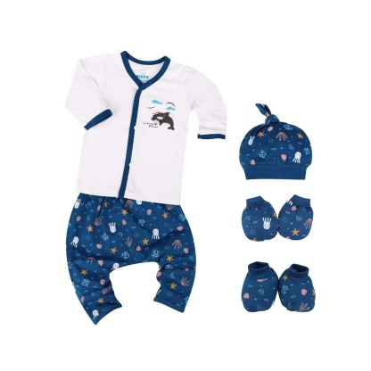 FIFFY Boy Gift Set (98-07-013) - Blue -0-3 Months