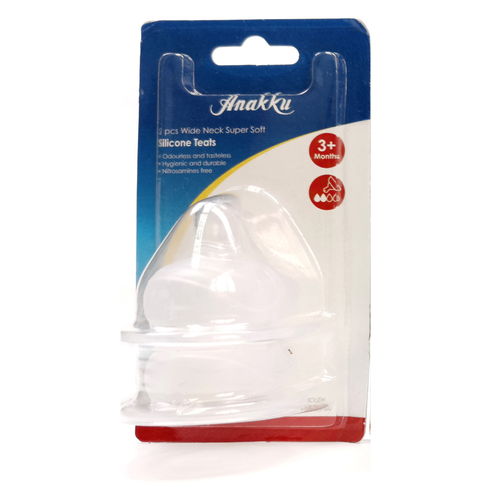 Anakku Supersoft Wide Neck Teat - S/M/L (Model:163-154 to 156)