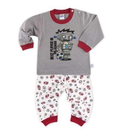 FIFFY Boy Short Sleeve Pyjamas Suit 3423002 - Melange