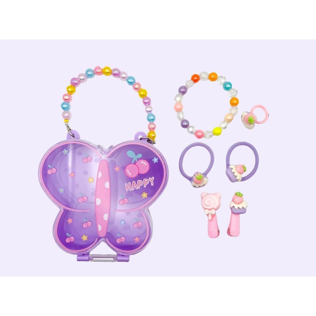 Baby Hippo Girl Accessories Gift Box - Butterfly Purple