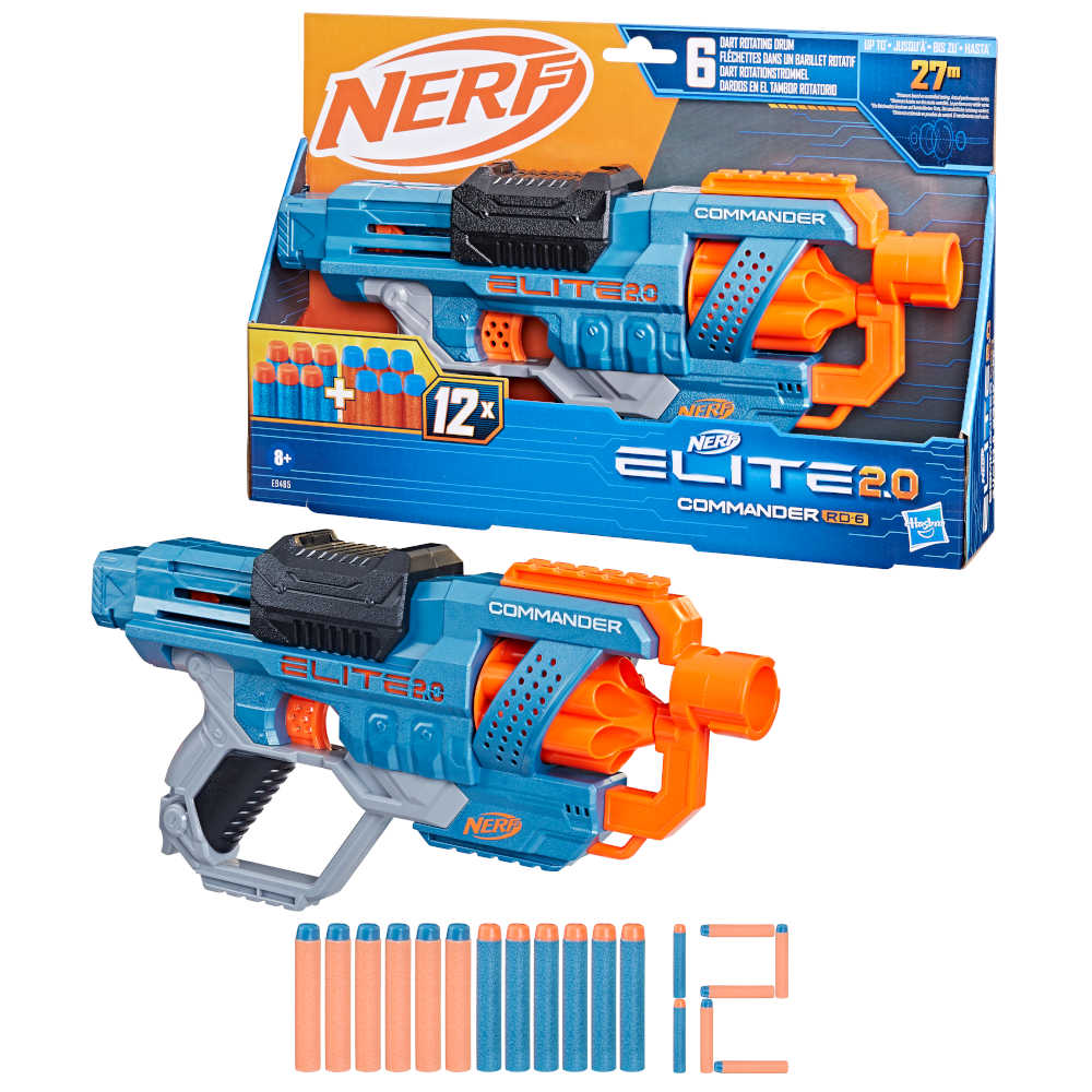 Nerf Elite 2.0 Commander RD-6 12 Dart Rotating Drum Gun (Model:E9485)