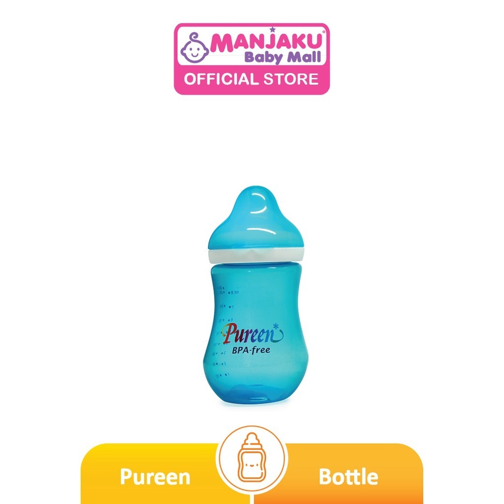 Pureen Wide Neck Bottle 8oz- Assorted Color