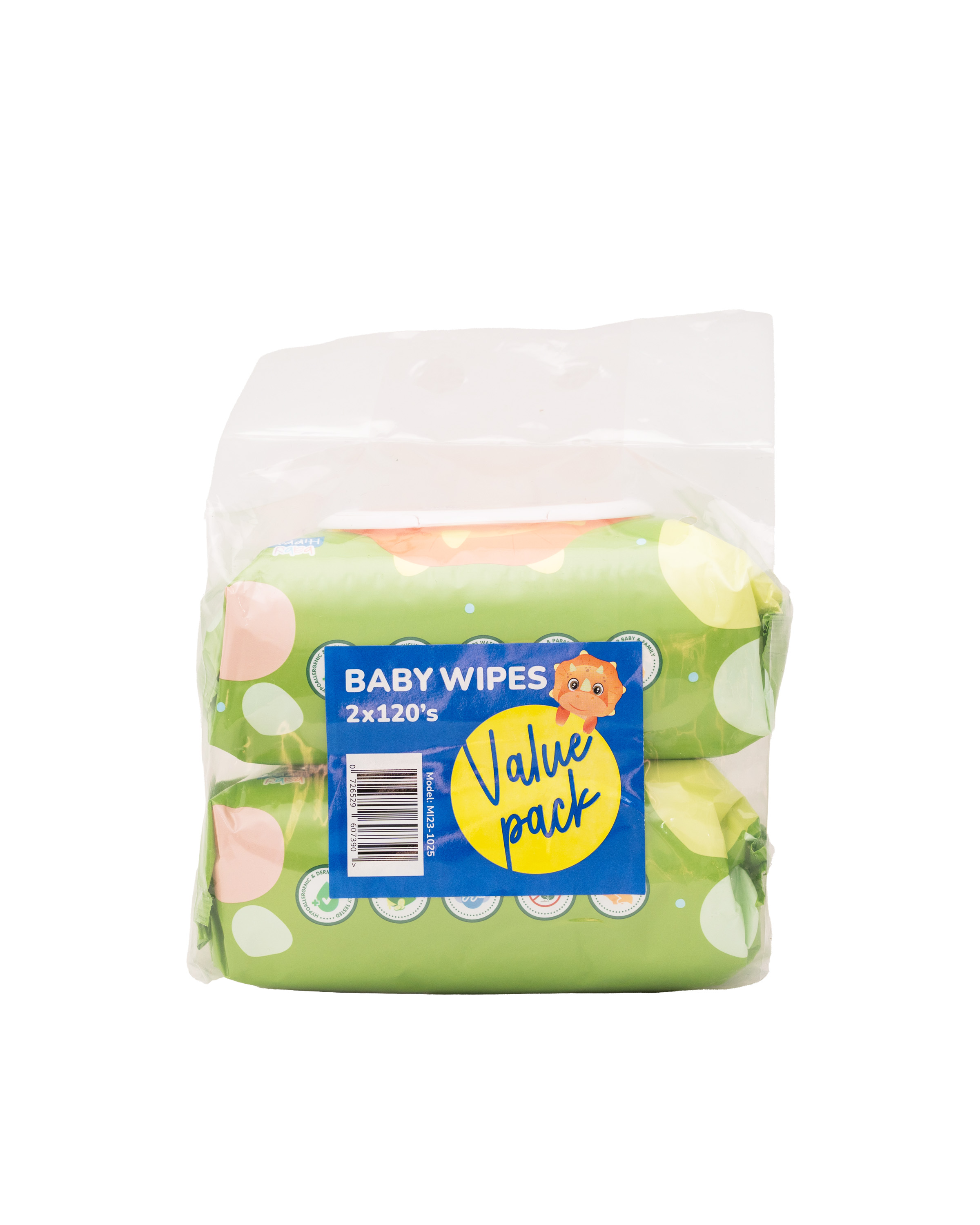 B.HIPPO WIPES 2X120S TRICERATOPS 