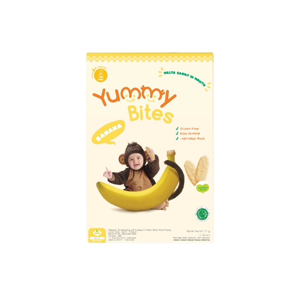 Yummy Bites Baby Rice Crackers - Banana Flavour (6M+) 25g