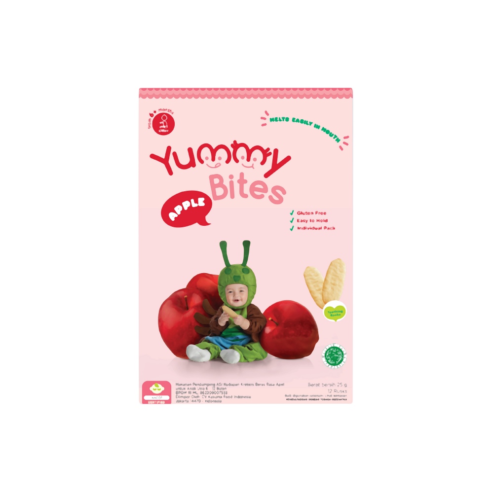 Yummy Bites Baby Rice Crackers - Apple Flavour (6M+)  25g