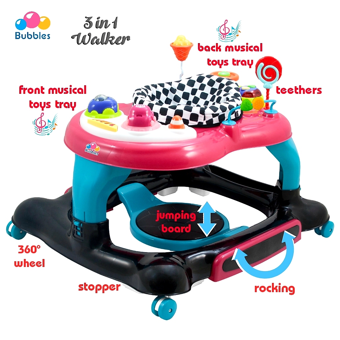 Bubbles 3 in 1 Baby Walker (BUE2023)- Galaxy