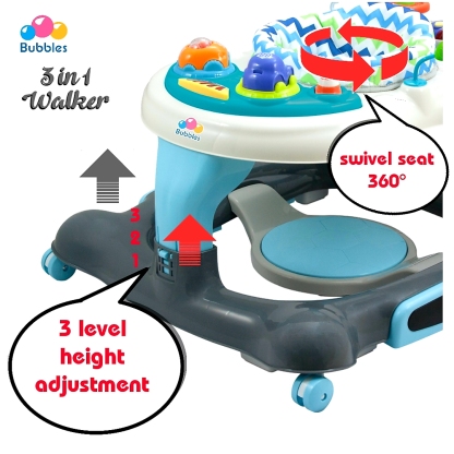 Bubbles 3 in 1 Baby Walker (BUE2025)- Orion