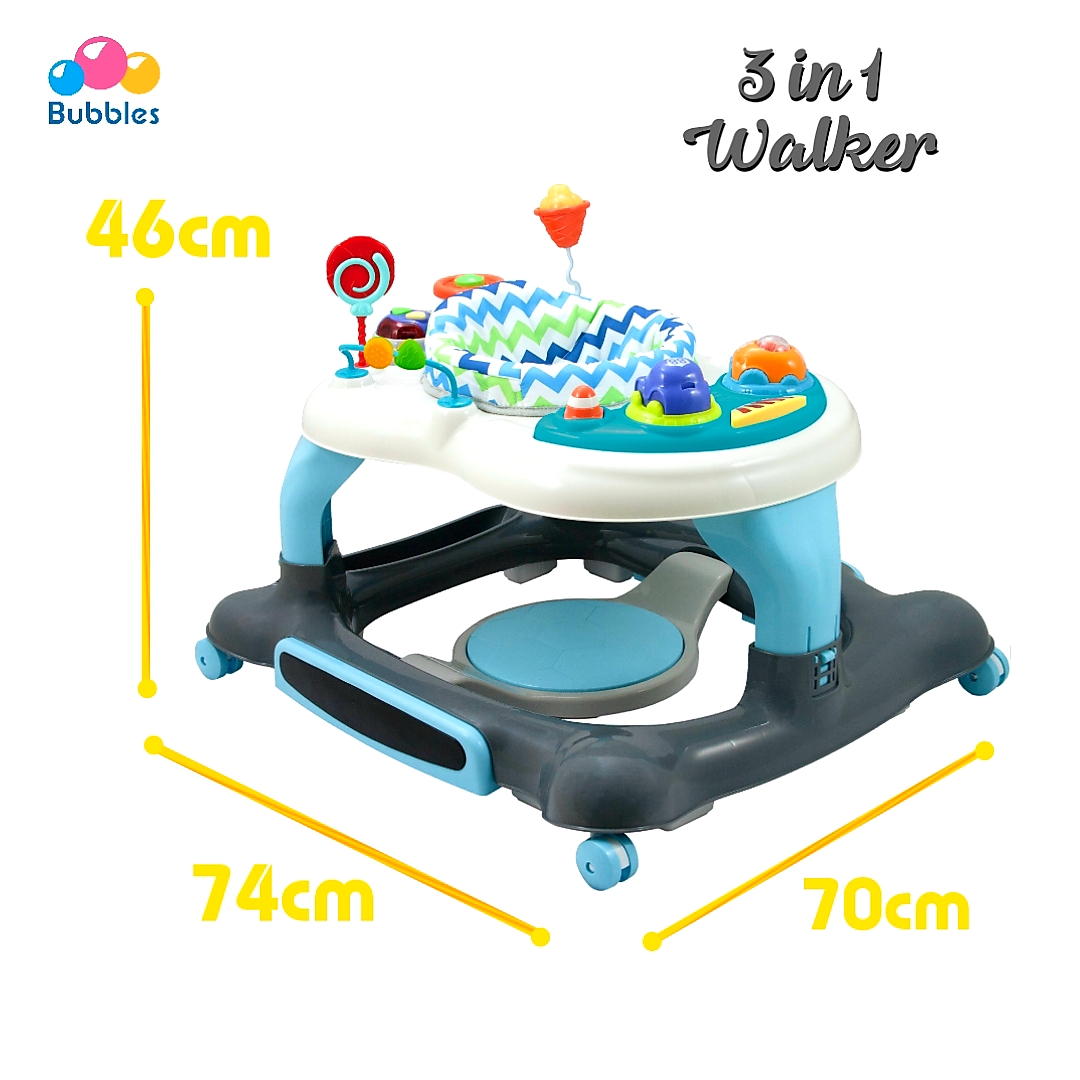 Bubbles 3 in 1 Baby Walker (BUE2025)- Orion
