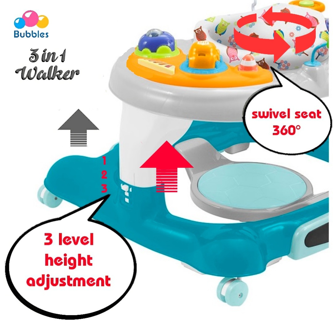 Bubbles 3 in 1 Baby Walker (BUE2026)- Ray
